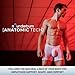 Rounderbum Men’s Anatomic Tech Boxer Brief | Ergonomic Pouch Underwear for Fit & Comfort, V-Shaped Waistband for Glute Definition, Premium Cotton Stretch, Structured Longer Inseam, White, Medium