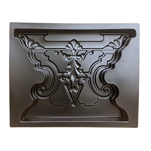 ZoSiP Jardinería Pavimento Encofrado Celosía de Hormigón Silla de Piedra Pierna del Molde Banco de plástico Pierna Cemento Cola del Molde del Molde de Cemento (Color : Black, Size : 54x43x6cm)