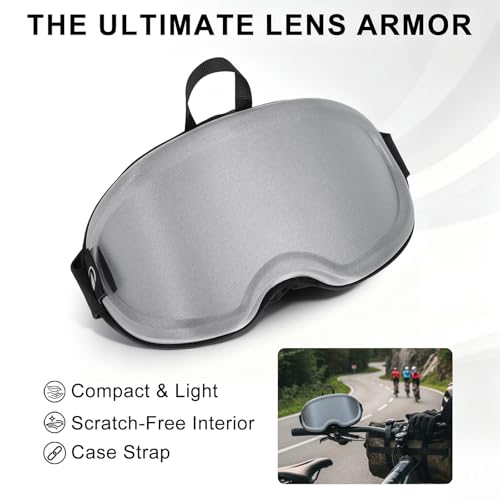 Image of BATFOX Motorcycle Glasses Goggles Dirt Bike Motocross Safety ATV Tactical Riding (Case Only-Gray, Adult)