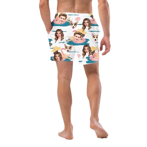 Custom Swim Trunks with Face for Men Personalized Beach Swim Shorts with Photo Logo Gift for Men's4