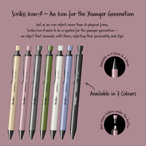 Image of Scrikss 0.7mm Mechanical Pencil | Powder Pink | Icon-x