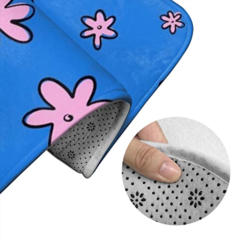 DIRYKILP Badematte + Konturmatte + Toilettendeckelbezug, rosa Blütenblätter 3 Stück Badematte Set, mit rutschfester Klebeunterseite – Bild 6