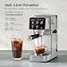 LLIVEKIT Siebträgermaschine, 20 Bar Espressomaschine mit Milchaufschäumer, 3 Temperaturen, Kapsel & Kaffeepulver geeignet, 1,2 L Wassertank, Kompakte Espressomaschine für Cappuccino Latte, Edelstahl