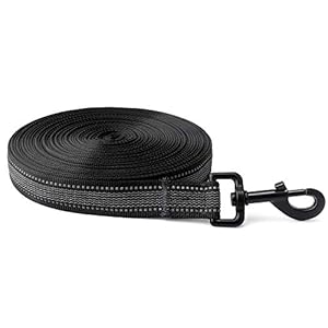 Toozey 5 m, 10 m, 15 m, 20 m, rubberen hondenriem met draagtas en draaggreep, antislip en robuust, voor kleine en grote honden