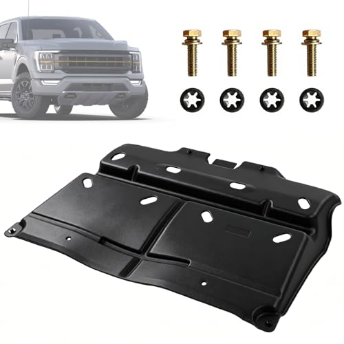 Image of Engine Splash Shield ML3Z-7222-D JL3Z-7222-C Engine Splash Guard Under Cover Compatible for 2015-2024 F150 with Gasoline Engine (Not Fit for Raptor Model & 3.0L Diesel)