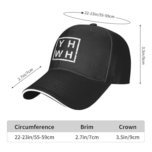 Gorra de béisbol ajustable unisex color negro miniatura 6