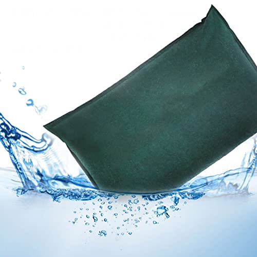 Barreras de contención de agua con bolsas de arena absorbentes verdes reutilizables de 25x100