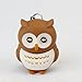 Produktbild fendii Novelty Cute Eule Sound LED Schlüsselanhänger Handy Tasche Anhänger (schwarz), braun