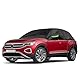 Autoabdeckung Wasserdicht Ersatz für VW T-ROC 2017-2024, Sonnenfest Hälfte Autoabdeckung, Halbgarage UV Beständige Halbe Auto Abdeckplane Staubdicht Schneefest Outdoor Indoor