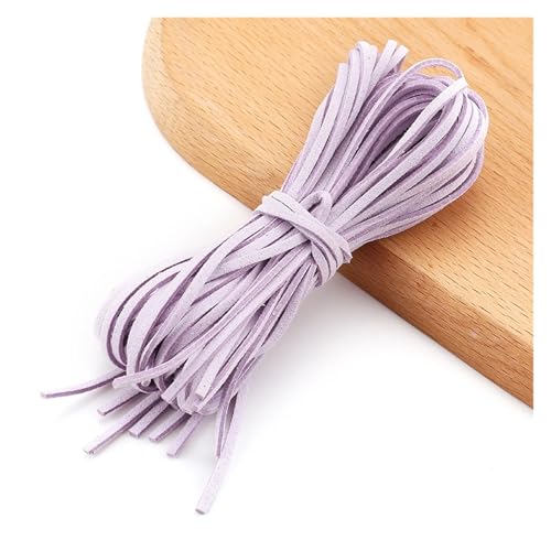 5m/los 1m/strip 2.5mm Double Sided Suede Weaving Cord Korean Velvet Handmade DIY Beading Bracelet Jewelry Accessories V156(Lilac colour-V156-L)