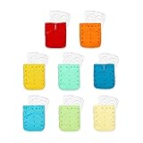 Kawaii Baby Cloth Diapers for Newborn to Toddlers Pack of 8 - Waterproof Adjustable Size Reusable Diapers - 16 Microfiber Cloth Diaper Inserts - 8-36 lbs