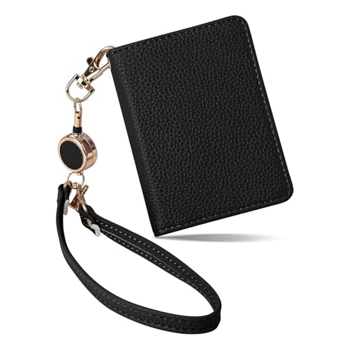 パスケース 定期入れ レディース 二つ折り リール付き 定期入れ 可愛いレディース カードケース 4枚収納 社員証 シルバーカード 学生証です 名刺 名札 パスケース リール付き 二つ折り おしゃれ レディース パスケース高校生 リール ICカード入れ ストラップ付きカード入れ ICカードケース男子 IDカードケース 落ちない 定期入れ 免許証ケース 大容量 オープンポケット (ブラック)