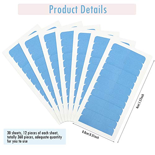 Image of Blulu 360 Pcs Tape in Hair Extension Replacement Tape, Blue