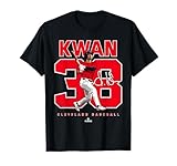 Number and Portrait Steven Kwan Cleveland MLBPA T-Shirt