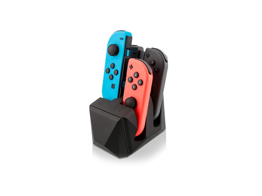 Nyko Charge Block for Joy Con - 4 port Joy-Con charge station with included Micro-USB/AC power cord for Nintendo Switch