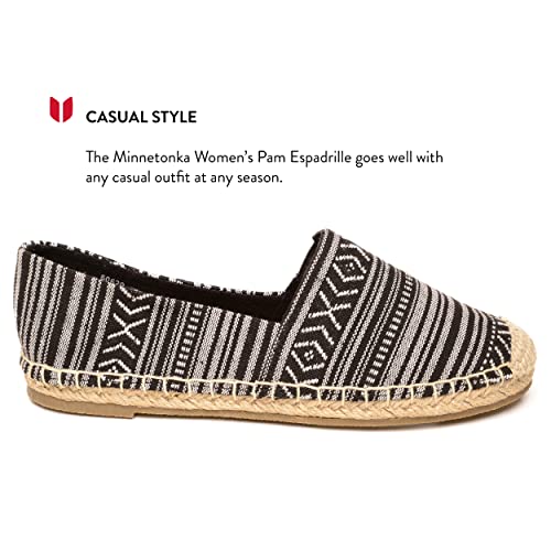 Minnetonka Women’s Pam Espadrille - Handcrafted with Microsuede Fabric Lining, MinnFLEX Rubber Outsole, Elastic Gore, Patterned Fabric Upper, and Cushion Insole2