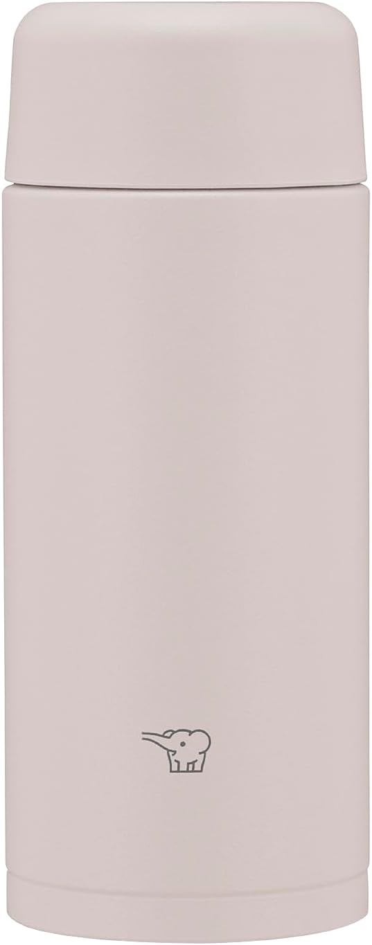 Zojirushi Mahobin SM-MS25-HM Stainless Steel Mug Water Bottle, 8.5 fl oz (250 ml), Screw Type, Dishwasher Safe, Seamless Tub, Only 2 Cleaning Points, Sheer Gray