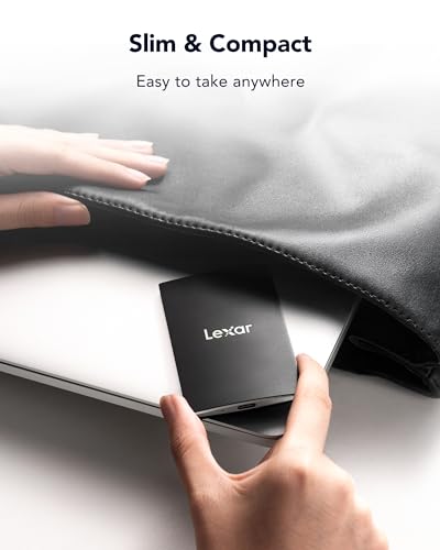 Lexar SL500 External SSD 1TB, USB3.2 Gen2x2 Portable SSD, PSSD up to 2000MB/s Read, 1800MB/s Write, External Solid State Drive with Metal Design, DataShieldTM 256-bit AES Encryption(LSL500X001T-RNBNG) Lexar SL500 External SSD 1TB, USB3.2 Gen2x2 Portable SSD, PSSD up to 2000MB/s Read, 1800MB/s Write, External Solid State Drive with Metal Design, DataShieldTM 256-bit AES Encryption(LSL500X001T-RNBNG)