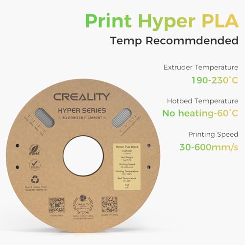 Image of Official Creality Hyper PLA Filament 3D Printer Filament-Christmas Gifts, Creality PLA 3D Printing Filament for High-Speed Printing, Dimensional Accuracy + /-0.02mm, 2.2lbs /Spool