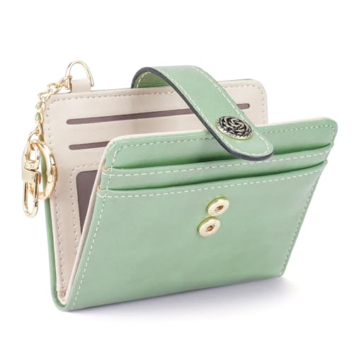 APHISON Small Wallet Women Rfid Blocking leather Slim Bifold Ladies Wallets with Credit Card Holder Zipper Coin Pocket