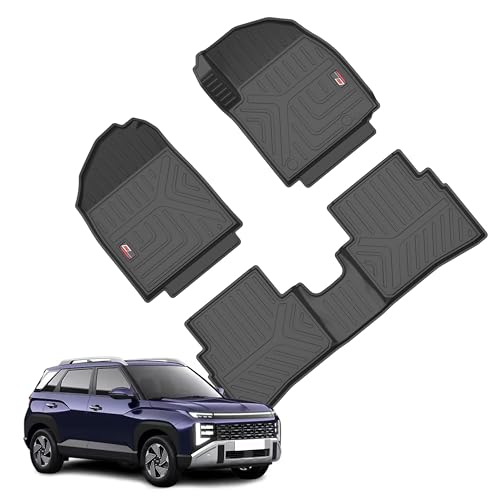 Image of GFX Life Long Car Floor Mats for Hyundai Venue (Nov 2025 Onwards) | Heavy Duty 3D Custom Fit Mats | All Weather Waterproof Anti-Slip Foot Mats | Premium Interior Protection & Easy Clean Design