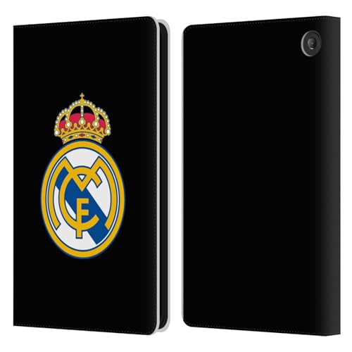 Housse portefeuille cuir Amazon Fire 7 2022 Real Madrid CF Logo Noir élégant