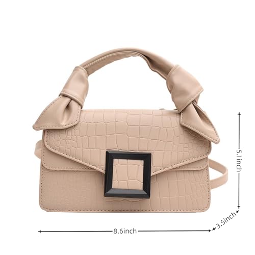 Image of Women Vegan Leather Evening Handbag Crocodile Pattern Handle Clutch Purse Cross Body Envelope Bag