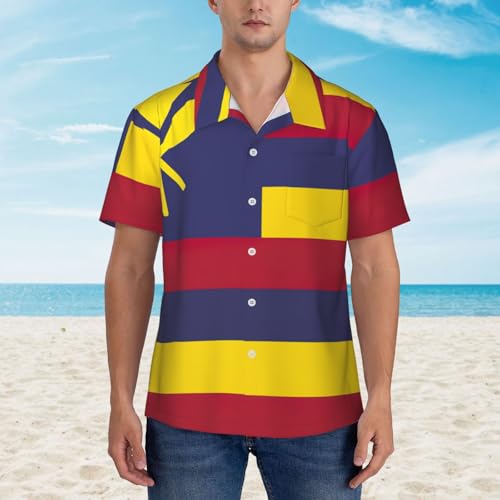 Short d'été décontracté boutonné avec chemise hawaïenne EdWal