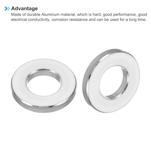 PATIKIL M6 10Stk Runde Aluminum Abstandshalter Metall 6.2mm ID x 12mm AD x 2mm L Dicke Distanzhülsen 1/4 ID Unterlegscheiben Schraube Abstand für 1/4 oder M6 Schraubbolzen
