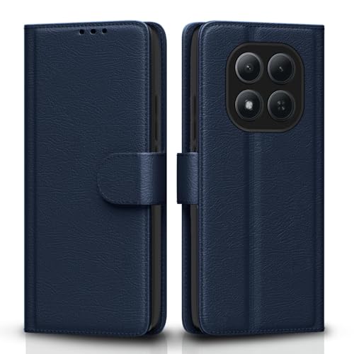 Image of AUROCHS Flip Back Cover for REDMI Note 15 PRO 5G | Leather Finish with Inside TPU-Blue