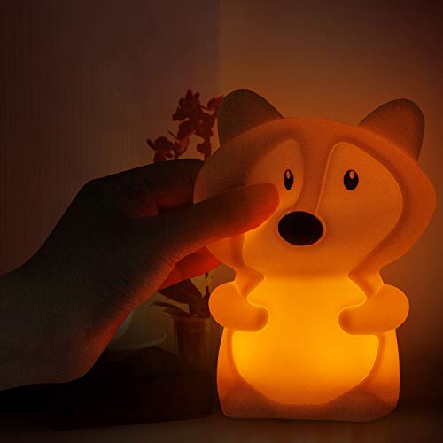 Miniatura 9 de Glinrui Fox - Lámpara De Noche Con Luces Nocturnas, Luz De Dormitorio Para Niños, Lámparas De Guardería De Bebé, Resistente A La Rotura, Cuidado De Los Ojos, Brillo Ajustable, Color Y Ajuste De Tiempo