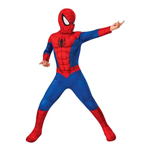 Rubie´s 702072 - Costume Classico Spider-Man Marvel Official, Bambino, Rosso/Blu, Taglia M (5-6 anni)
