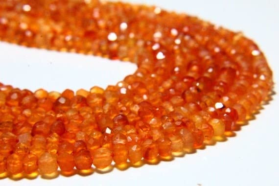Perles rondelles cornaline pour composer vos bracelets d'été bohèmes chic faits main
