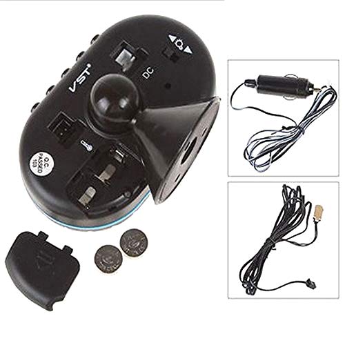 RuleaxAsi Termômetro do carro Relógio Digital DC 12 V Relógio de Automóvel LED Iluminado Auto Dual M