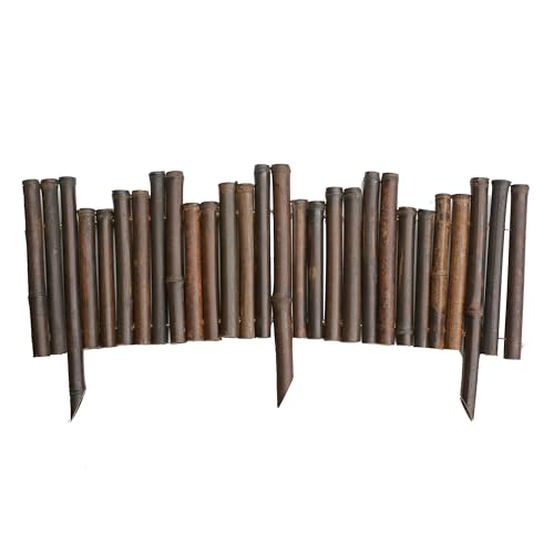 Backyard X-Scapes Caramel Brown Bamboo Garden Border Edging for Landscaping Flexible Decorative Border 7/8 in D x 8 in H x 134 in L (6-Pieces)