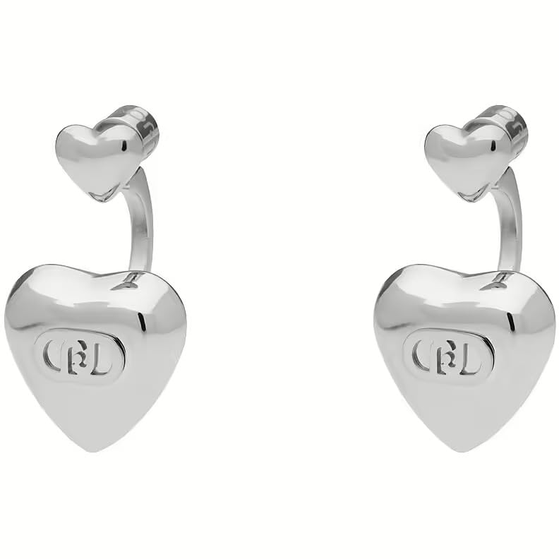 Boucles d'oreilles pour femme Liu Jo LJ3152 en acier argenté chic en forme de cœur