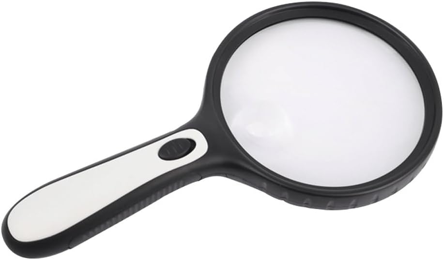 Handheld Lighting Magnifying Glass Microscope Magnifying Glass Antique Appreciation Repair Tool with(D)