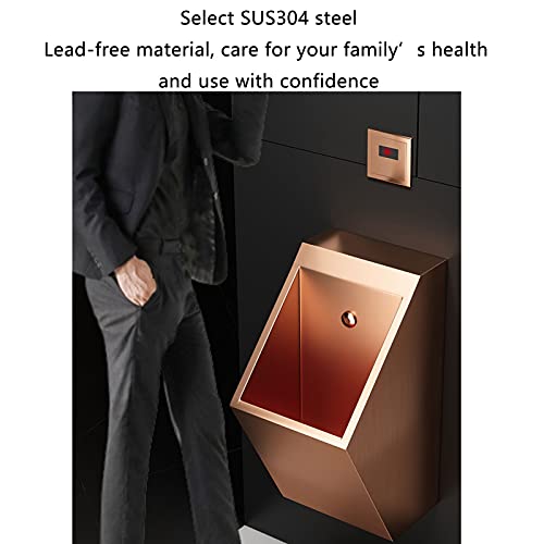 NOALED Universelles Auswasch-Urinal zur Wandmontage, Edelstahl-Urinal-Trichter, berührungsloses Auswasch-Urinal, vertieft den Boden, WC-Badezimmer-Zubehör mit Automatik – Bild 3