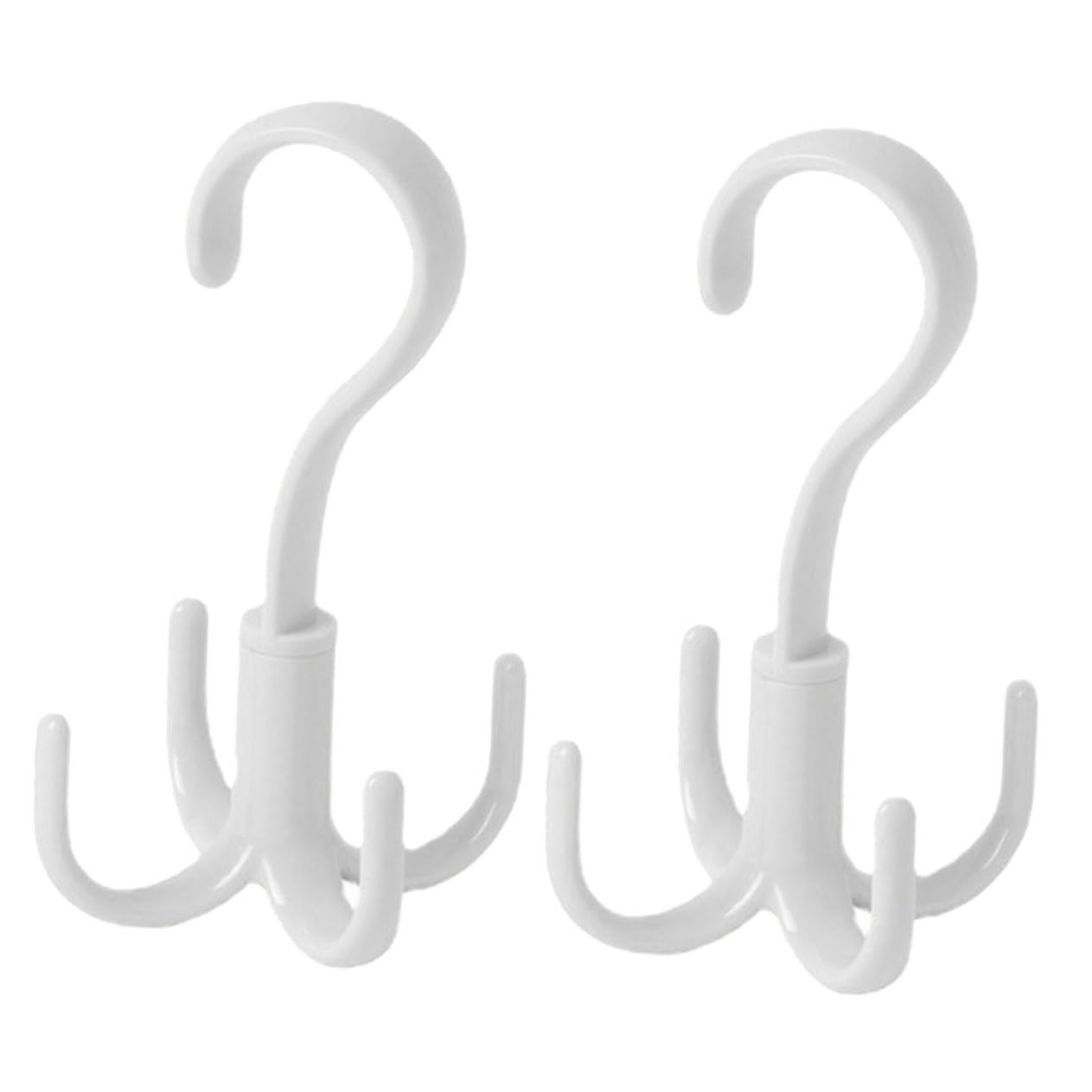 WHAMVOX 2pcs Swing Arm Hangers Scarf Rack Tie Organizer Handbag Hanger Easy Install Closet Storage Organizer