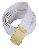 44'' Military Web Belt, White
