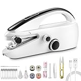 Lwuey Machine à Coudre Portable   Machine à Coudre Débutant Coudre Portable de type C avec Kit de Couture pour Travaux d'aiguille Idéale pour Vêtements,Tissus,Maison Voyages