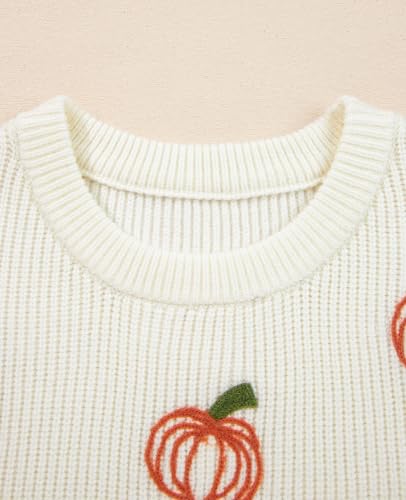 Image of SELINK Women's Holiday Sweater Crew Neck Print Casual Long Sleeve Pullover | cute tops, knit graphic sweaters, sequin letters, festive outfits, comfort fit for party daily wear