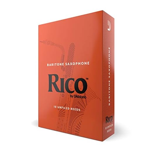 Cañas D'Addario Rico para saxofón barítono, fuerza 3, paquete de 10