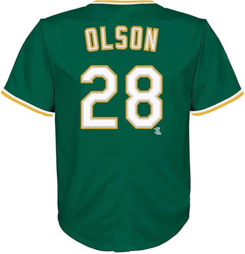 Camiseta de jogador de moda alternativa Matt Olson Oakland Athletics Green #28 Kids Youth 4-20, Verd
