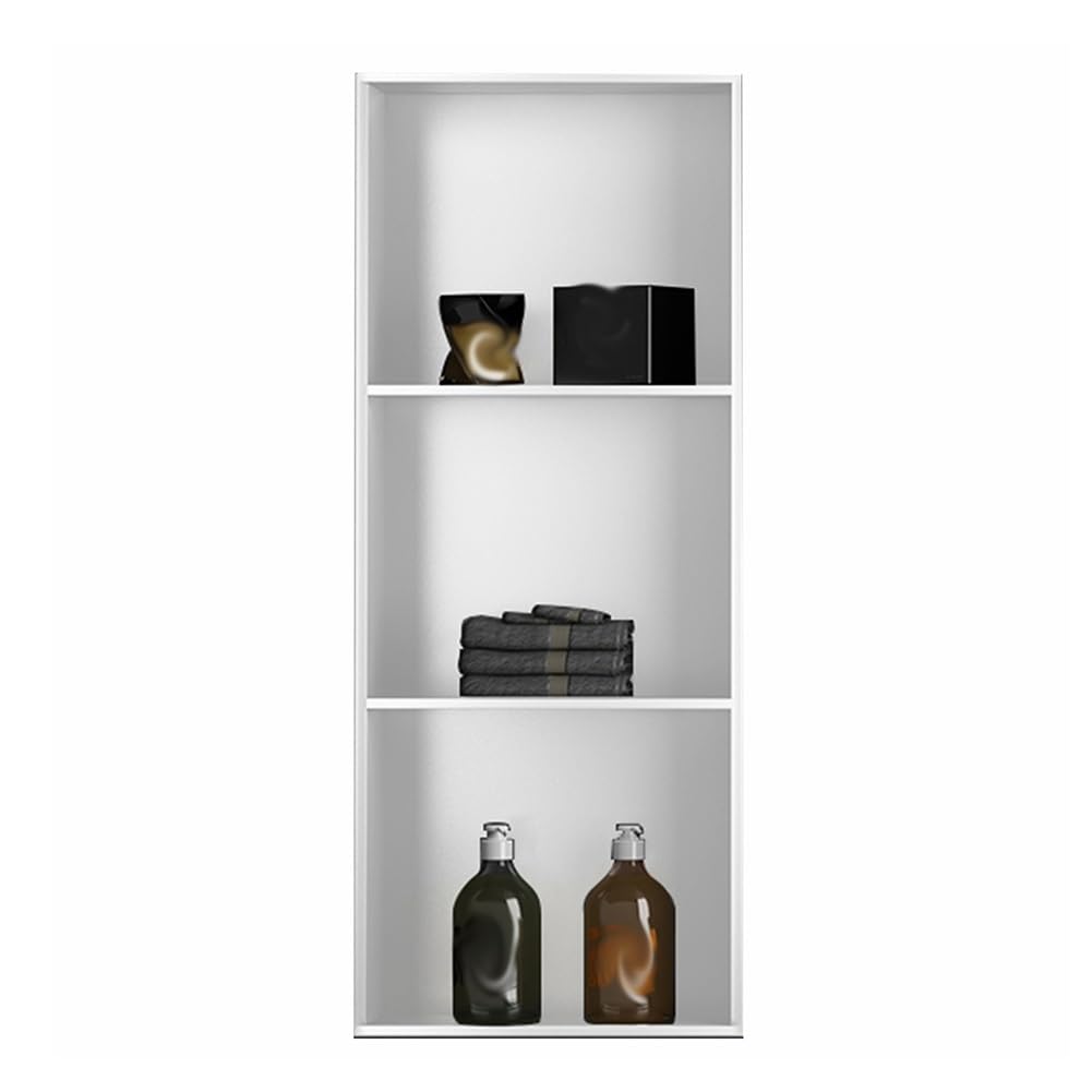 EliteBloom Stainless Steel Shower Niche Insert - Waterproof Recessed Caddy Organizer for Bathroom and Hotel Use White-100x35x15cm
