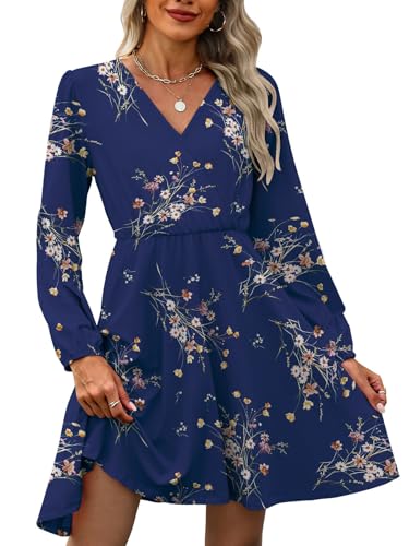 Summer Dresses for Women 2025 Wedding Guest Dress Fall Fashion Italian Outfits Elegant Classy Homecoming Clothing Plus Size Beach Vacation Clothes A Navy Floral Medium3