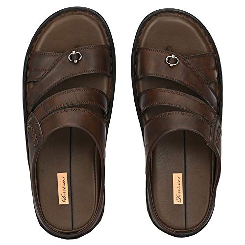 Image of Men's Sleeper Brown Slipper-10 Kids UK (5001)