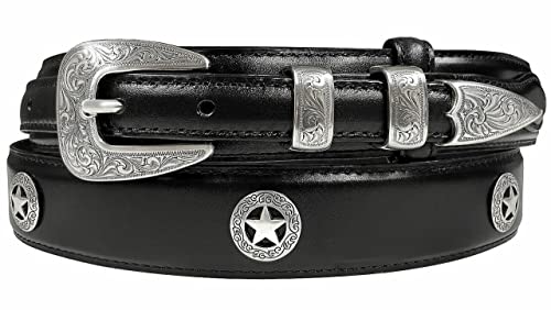 Image of Belts.com Western Buckle Belt Oil Tanned Genuine Leather Ranger Belt 1-3 /8 inch(35mm) Taper to 3 /4 inch(19mm) Wide-Multiple choices