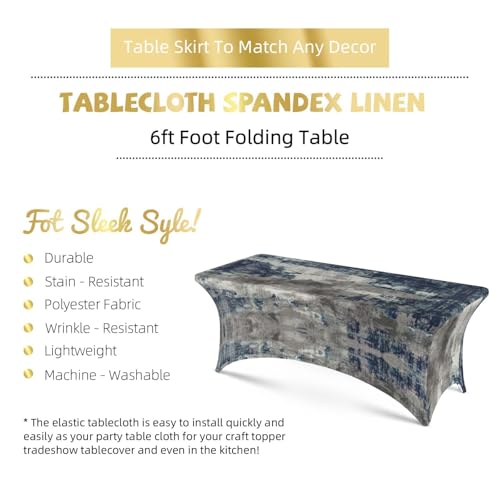 Housse de table extensible 1,8 m pour masquer et décorer vos buffets - 6