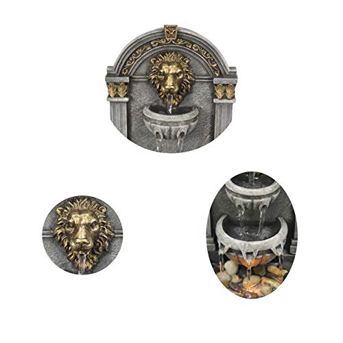 Warm Garden Tabletop Water Fountain Indoor-with Lion's Head Design, Décor Your Indoor Space,Relaxation for Office, Living Room, or Bedroom,10.6''Tall